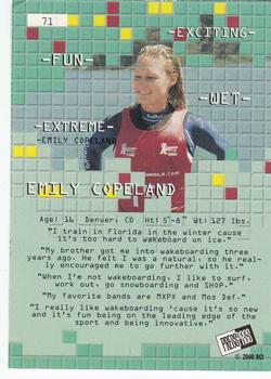 2000 Press Pass Rage Extreme Sports #71 Emily Copeland Back